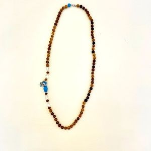 Wood Bead Long 16” Necklace